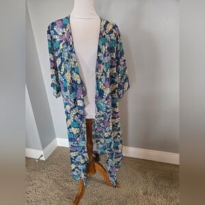 Lularoe Colorful Geometric Pattern Kimono Medium